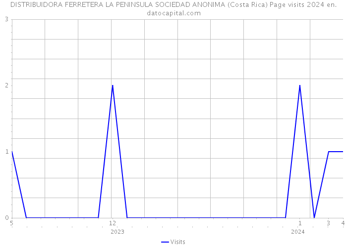 DISTRIBUIDORA FERRETERA LA PENINSULA SOCIEDAD ANONIMA (Costa Rica) Page visits 2024 