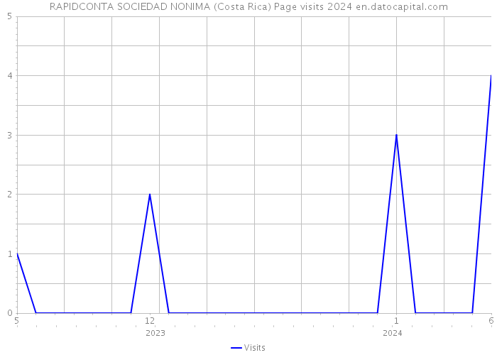 RAPIDCONTA SOCIEDAD NONIMA (Costa Rica) Page visits 2024 