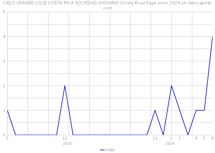 CIELO GRANDE CGCE COSTA RICA SOCIEDAD ANONIMA (Costa Rica) Page visits 2024 