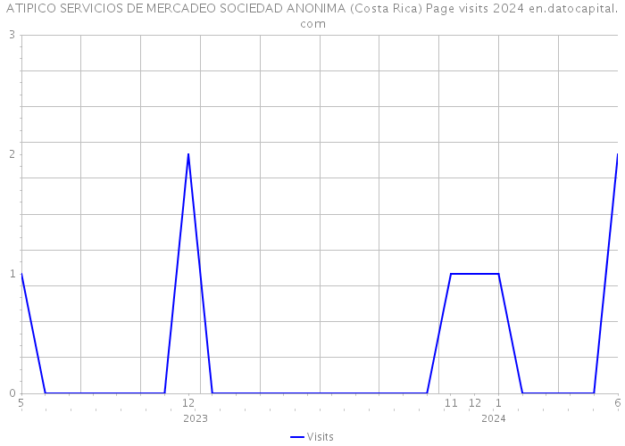 ATIPICO SERVICIOS DE MERCADEO SOCIEDAD ANONIMA (Costa Rica) Page visits 2024 