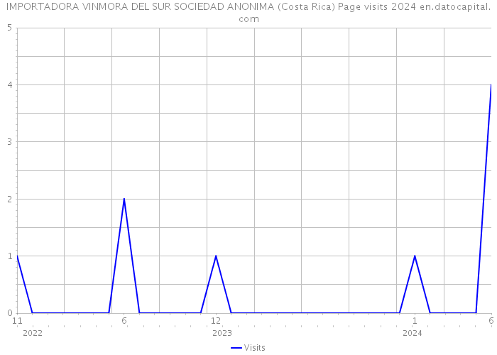 IMPORTADORA VINMORA DEL SUR SOCIEDAD ANONIMA (Costa Rica) Page visits 2024 