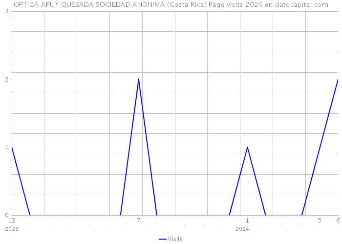 OPTICA APUY QUESADA SOCIEDAD ANONIMA (Costa Rica) Page visits 2024 