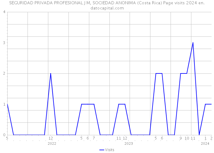 SEGURIDAD PRIVADA PROFESIONAL J M, SOCIEDAD ANONIMA (Costa Rica) Page visits 2024 