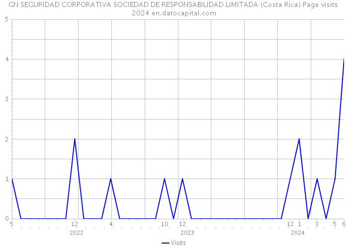 GN SEGURIDAD CORPORATIVA SOCIEDAD DE RESPONSABILIDAD LIMITADA (Costa Rica) Page visits 2024 