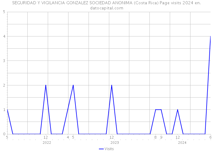 SEGURIDAD Y VIGILANCIA GONZALEZ SOCIEDAD ANONIMA (Costa Rica) Page visits 2024 