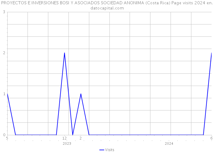 PROYECTOS E INVERSIONES BOSI Y ASOCIADOS SOCIEDAD ANONIMA (Costa Rica) Page visits 2024 