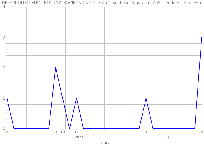 DESARROLLOS ELECTRONICOS SOCIEDAD ANONIMA (Costa Rica) Page visits 2024 