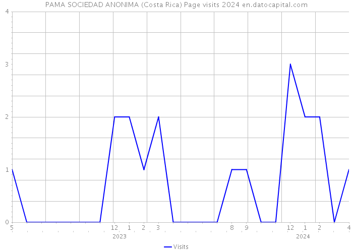 PAMA SOCIEDAD ANONIMA (Costa Rica) Page visits 2024 