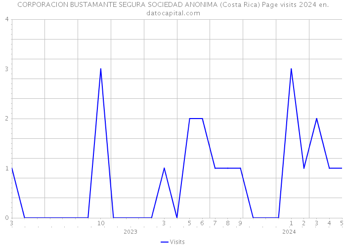 CORPORACION BUSTAMANTE SEGURA SOCIEDAD ANONIMA (Costa Rica) Page visits 2024 