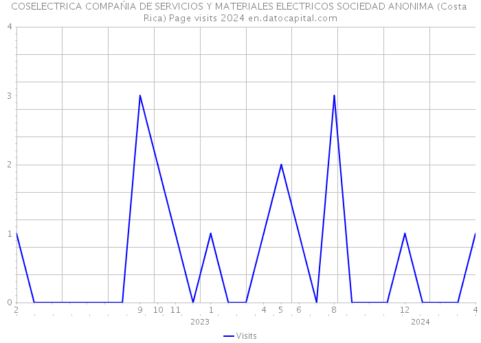 COSELECTRICA COMPAŃIA DE SERVICIOS Y MATERIALES ELECTRICOS SOCIEDAD ANONIMA (Costa Rica) Page visits 2024 