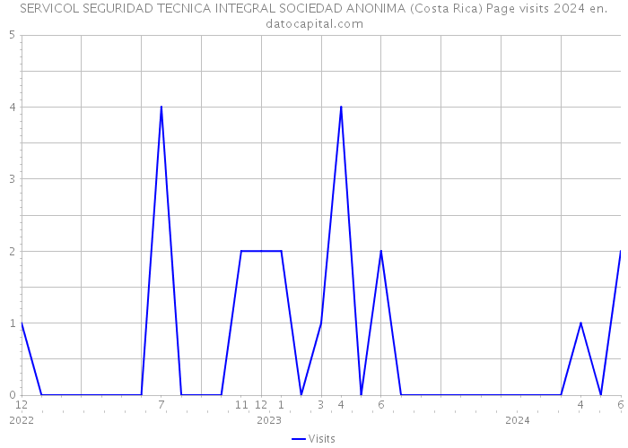 SERVICOL SEGURIDAD TECNICA INTEGRAL SOCIEDAD ANONIMA (Costa Rica) Page visits 2024 
