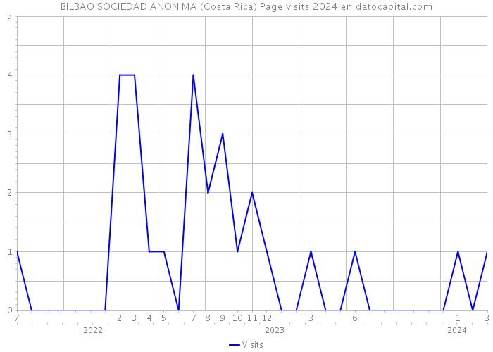 BILBAO SOCIEDAD ANONIMA (Costa Rica) Page visits 2024 