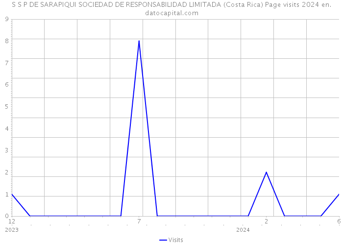 S S P DE SARAPIQUI SOCIEDAD DE RESPONSABILIDAD LIMITADA (Costa Rica) Page visits 2024 