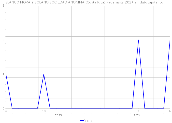 BLANCO MORA Y SOLANO SOCIEDAD ANONIMA (Costa Rica) Page visits 2024 