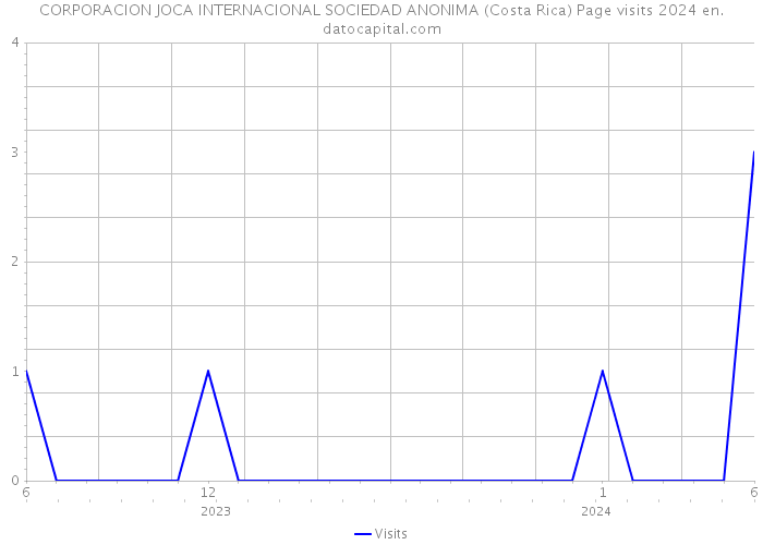 CORPORACION JOCA INTERNACIONAL SOCIEDAD ANONIMA (Costa Rica) Page visits 2024 