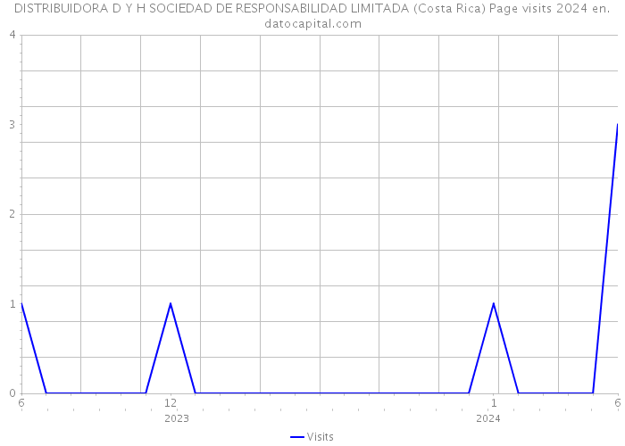 DISTRIBUIDORA D Y H SOCIEDAD DE RESPONSABILIDAD LIMITADA (Costa Rica) Page visits 2024 