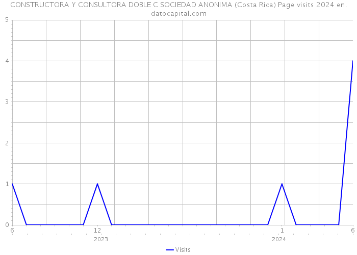 CONSTRUCTORA Y CONSULTORA DOBLE C SOCIEDAD ANONIMA (Costa Rica) Page visits 2024 