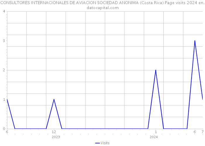 CONSULTORES INTERNACIONALES DE AVIACION SOCIEDAD ANONIMA (Costa Rica) Page visits 2024 