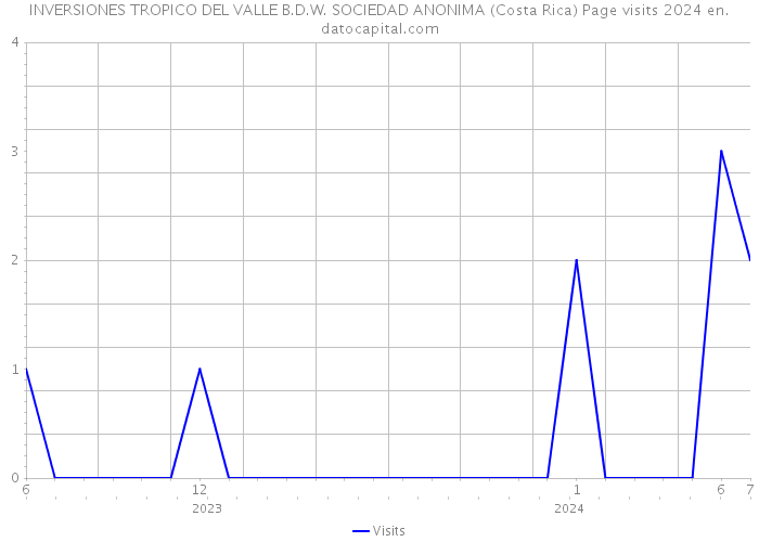 INVERSIONES TROPICO DEL VALLE B.D.W. SOCIEDAD ANONIMA (Costa Rica) Page visits 2024 