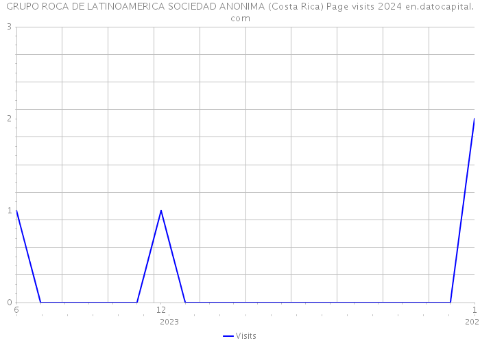 GRUPO ROCA DE LATINOAMERICA SOCIEDAD ANONIMA (Costa Rica) Page visits 2024 