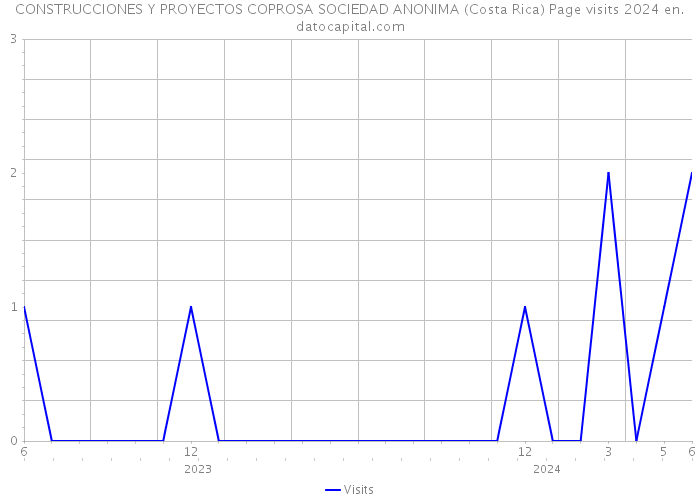 CONSTRUCCIONES Y PROYECTOS COPROSA SOCIEDAD ANONIMA (Costa Rica) Page visits 2024 