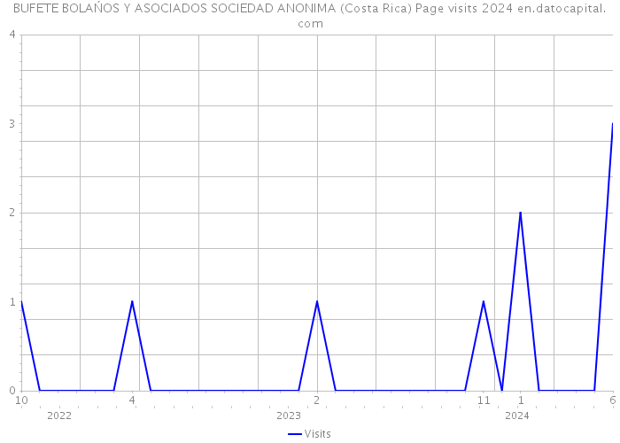 BUFETE BOLAŃOS Y ASOCIADOS SOCIEDAD ANONIMA (Costa Rica) Page visits 2024 