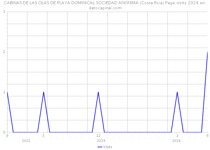 CABINAS DE LAS OLAS DE PLAYA DOMINICAL SOCIEDAD ANONIMA (Costa Rica) Page visits 2024 
