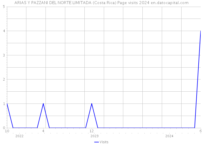 ARIAS Y PAZZANI DEL NORTE LIMITADA (Costa Rica) Page visits 2024 