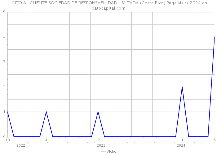 JUNTO AL CLIENTE SOCIEDAD DE RESPONSABILIDAD LIMITADA (Costa Rica) Page visits 2024 