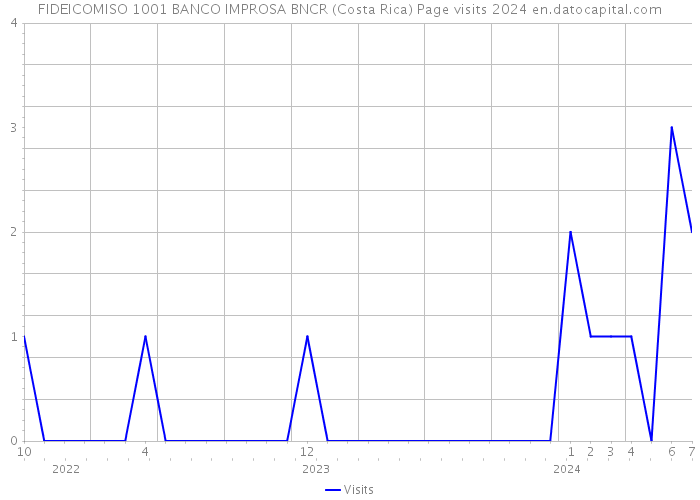 FIDEICOMISO 1001 BANCO IMPROSA BNCR (Costa Rica) Page visits 2024 