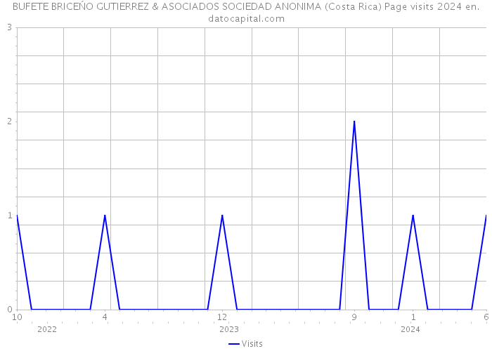 BUFETE BRICEŃO GUTIERREZ & ASOCIADOS SOCIEDAD ANONIMA (Costa Rica) Page visits 2024 