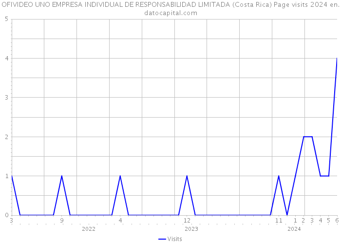 OFIVIDEO UNO EMPRESA INDIVIDUAL DE RESPONSABILIDAD LIMITADA (Costa Rica) Page visits 2024 