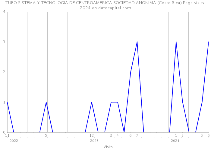 TUBO SISTEMA Y TECNOLOGIA DE CENTROAMERICA SOCIEDAD ANONIMA (Costa Rica) Page visits 2024 