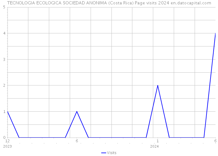 TECNOLOGIA ECOLOGICA SOCIEDAD ANONIMA (Costa Rica) Page visits 2024 