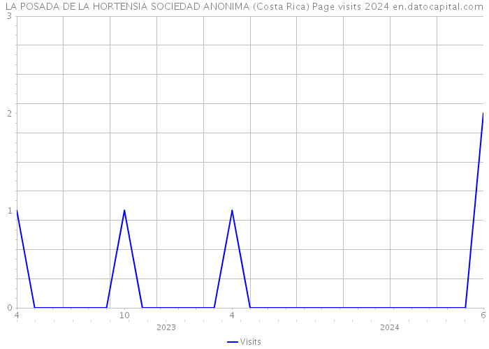 LA POSADA DE LA HORTENSIA SOCIEDAD ANONIMA (Costa Rica) Page visits 2024 