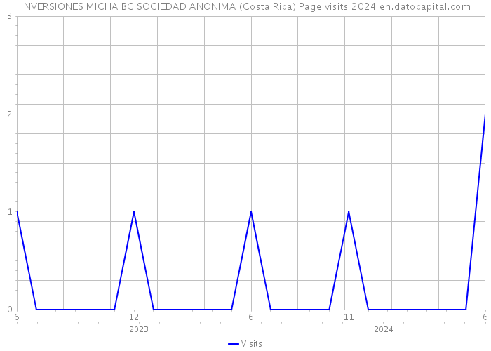 INVERSIONES MICHA BC SOCIEDAD ANONIMA (Costa Rica) Page visits 2024 