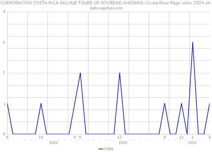 CORPORACION COSTA RICA SALVAJE TOURS CR SOCIEDAD ANONIMA (Costa Rica) Page visits 2024 