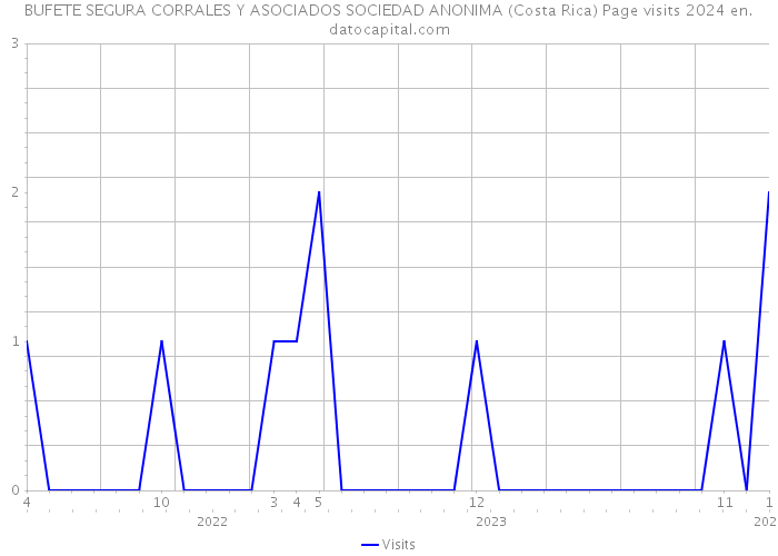 BUFETE SEGURA CORRALES Y ASOCIADOS SOCIEDAD ANONIMA (Costa Rica) Page visits 2024 