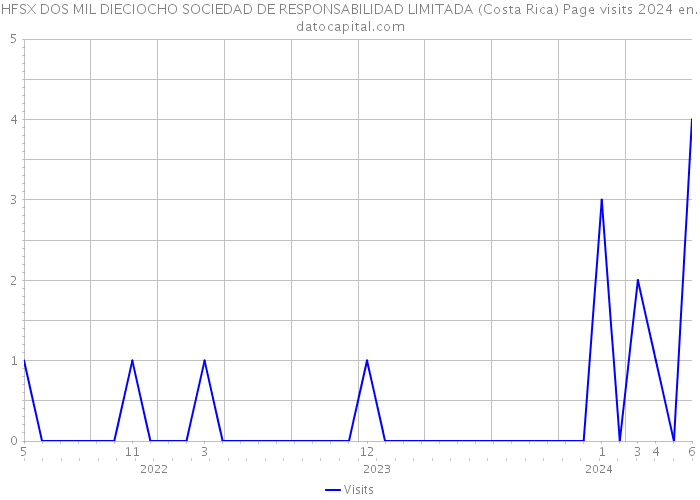 HFSX DOS MIL DIECIOCHO SOCIEDAD DE RESPONSABILIDAD LIMITADA (Costa Rica) Page visits 2024 