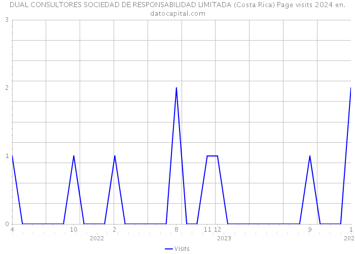 DUAL CONSULTORES SOCIEDAD DE RESPONSABILIDAD LIMITADA (Costa Rica) Page visits 2024 