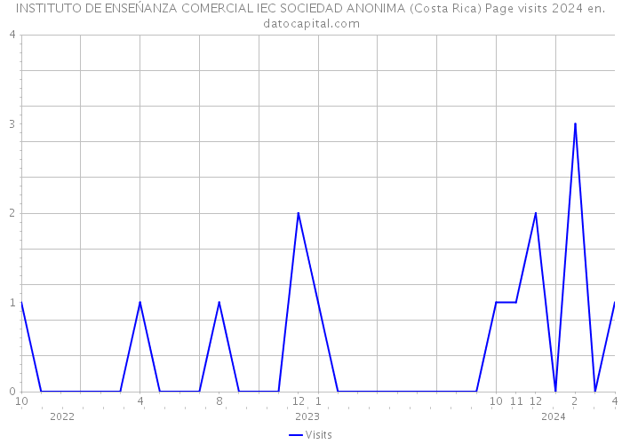INSTITUTO DE ENSEŃANZA COMERCIAL IEC SOCIEDAD ANONIMA (Costa Rica) Page visits 2024 