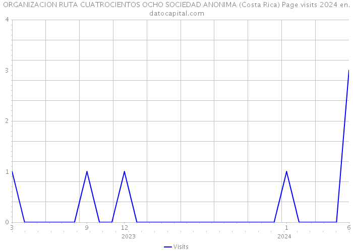 ORGANIZACION RUTA CUATROCIENTOS OCHO SOCIEDAD ANONIMA (Costa Rica) Page visits 2024 