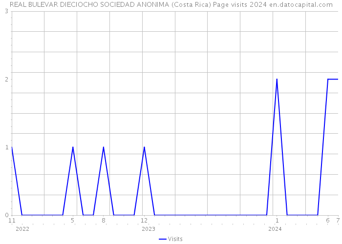 REAL BULEVAR DIECIOCHO SOCIEDAD ANONIMA (Costa Rica) Page visits 2024 