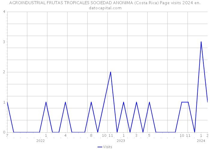AGROINDUSTRIAL FRUTAS TROPICALES SOCIEDAD ANONIMA (Costa Rica) Page visits 2024 