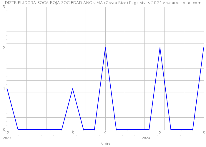DISTRIBUIDORA BOCA ROJA SOCIEDAD ANONIMA (Costa Rica) Page visits 2024 