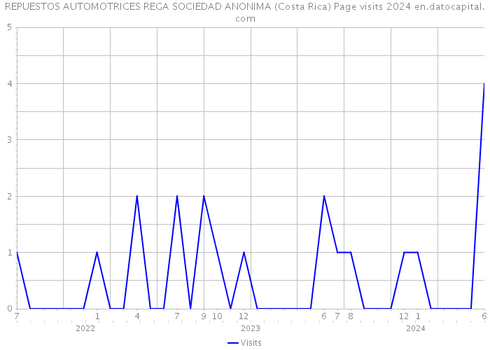 REPUESTOS AUTOMOTRICES REGA SOCIEDAD ANONIMA (Costa Rica) Page visits 2024 