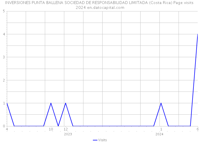 INVERSIONES PUNTA BALLENA SOCIEDAD DE RESPONSABILIDAD LIMITADA (Costa Rica) Page visits 2024 