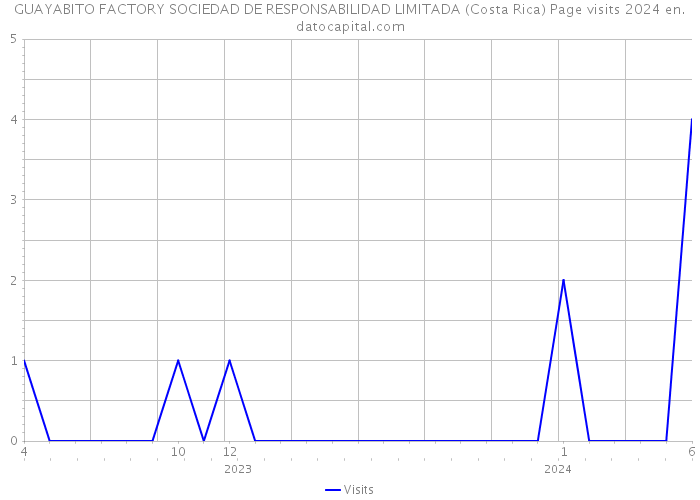 GUAYABITO FACTORY SOCIEDAD DE RESPONSABILIDAD LIMITADA (Costa Rica) Page visits 2024 