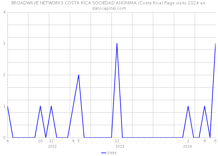 BROADWAVE NETWORKS COSTA RICA SOCIEDAD ANONIMA (Costa Rica) Page visits 2024 