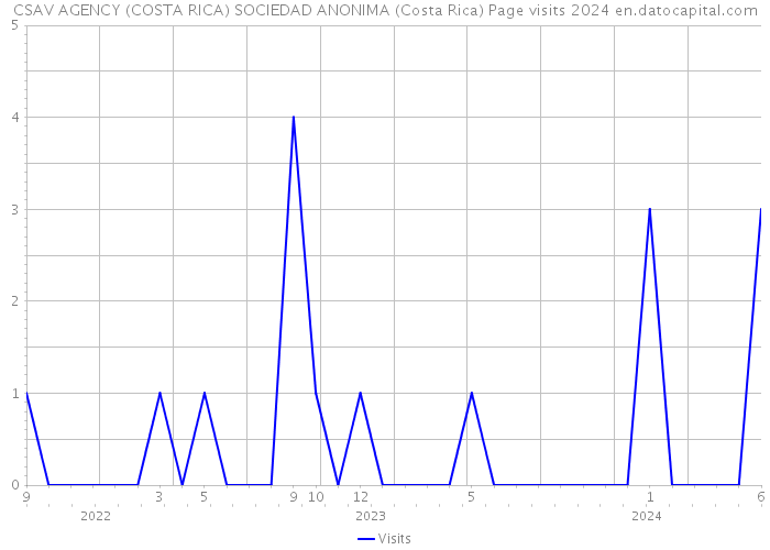 CSAV AGENCY (COSTA RICA) SOCIEDAD ANONIMA (Costa Rica) Page visits 2024 